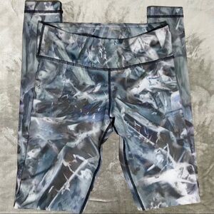 Vimmia Printed Patterned Athletic Gym Workout Leggings Blue Gray Abstract XS
